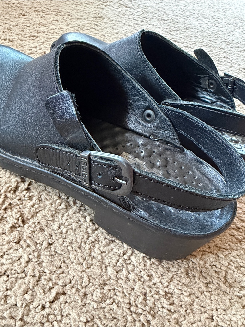 Josef Seibel Lily 10 Comfort Clogs Adjustable Heel Strap massage Footbed Sz. 39 - Picture 3 of 14